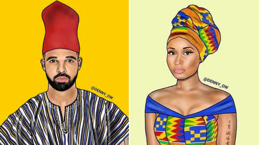 Drake-Nicki-Minaj-African-Outfits-523x294